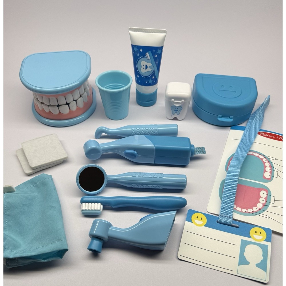 Melissa & Doug Super Smile Dentist Kit With Pretend Play Set of Teeth And Dental - Picture 2 of 16